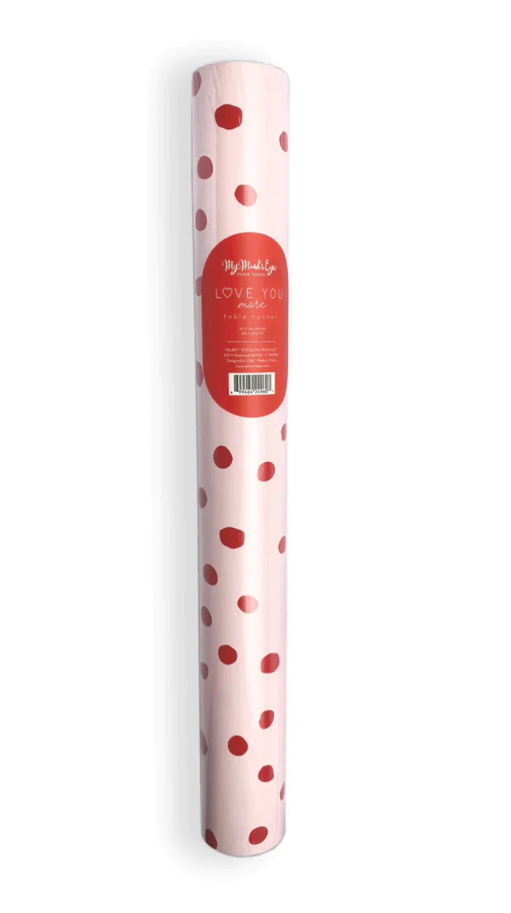 Red Dots Paper Table Runner