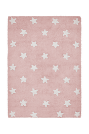 Washable Rug Stars Pink  - STARS