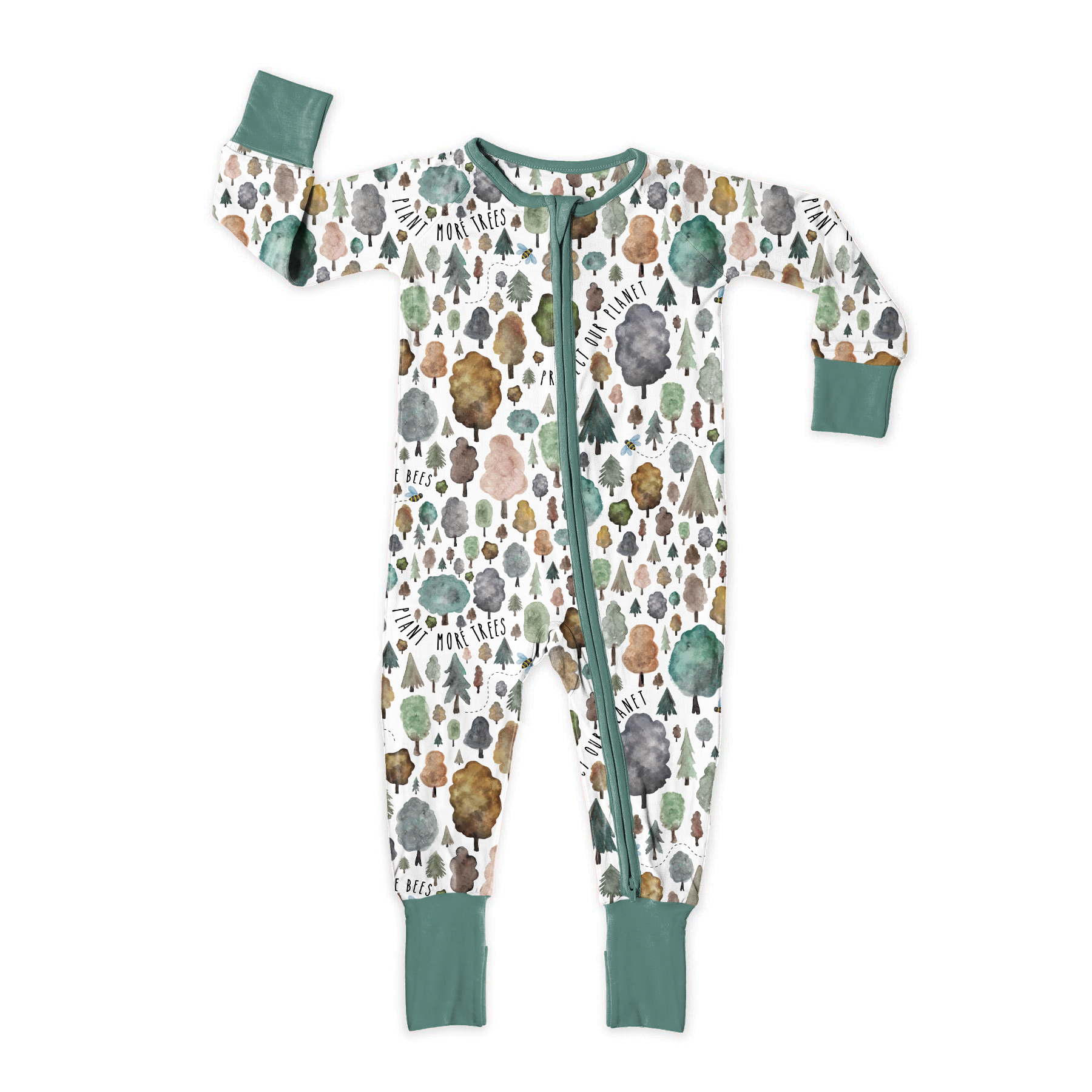 Save The Trees Zip Romper