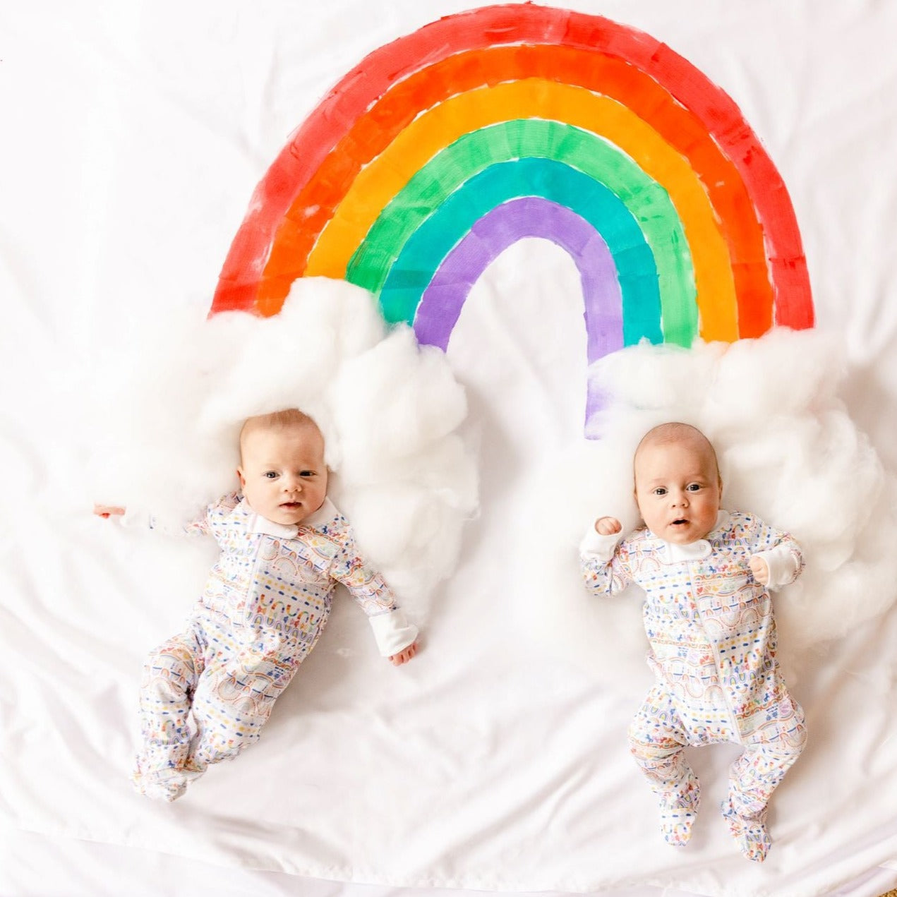 Rainbow Zip Onesie - Rainbow Multi - Rainbow - Rainbow Multi