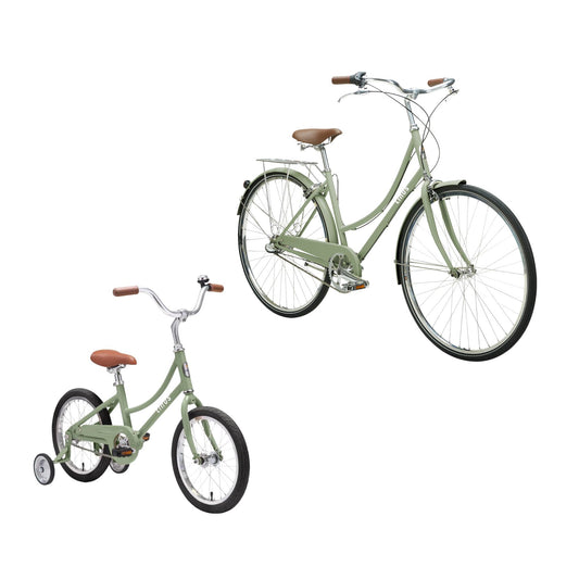 Linus Dutchi Mommy & Me Bike Set - Sage Mommy & Me Bikes