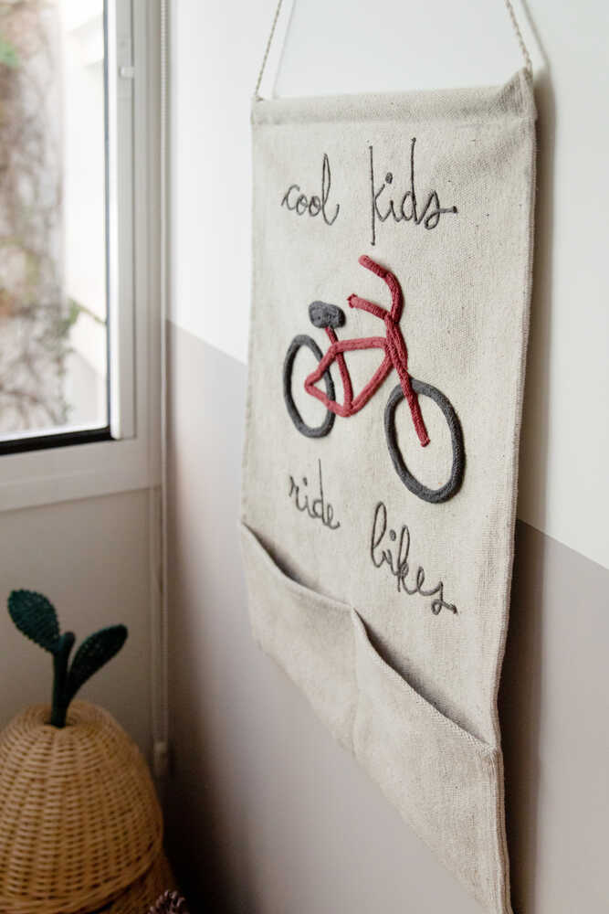 Wall Pocket Hanging Cool Kids Ride Bikes