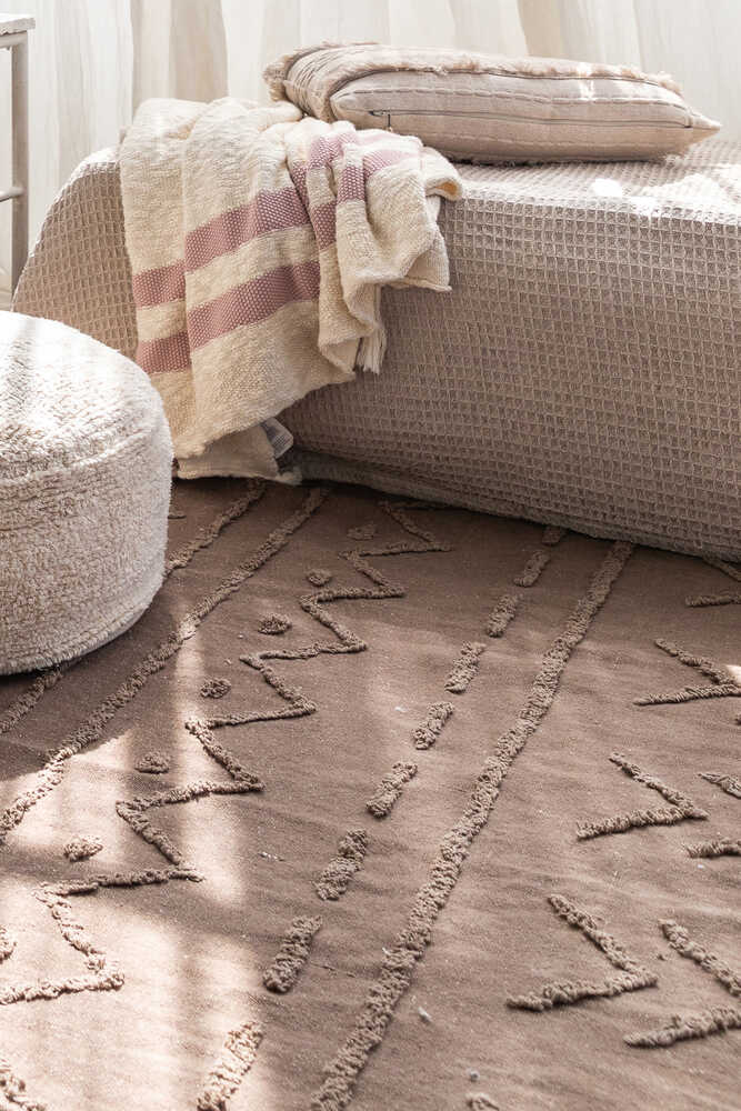 Washable Rug Tribu Soil Brown  - Re Edition + Canvas