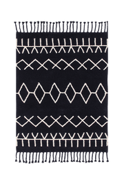 Washable Rug Black&white Bereber