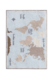 Washable Rug Vintage Map  - Back-to-School