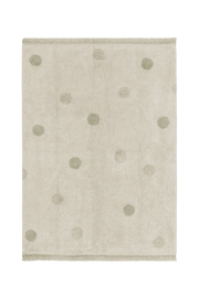 Washable Rug Hippy Dots Natural - Olive  - Re Edition + Polka Dots