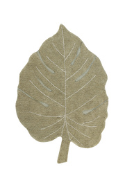 Washable Rug Monstera Olive  - Re Edition + Plants