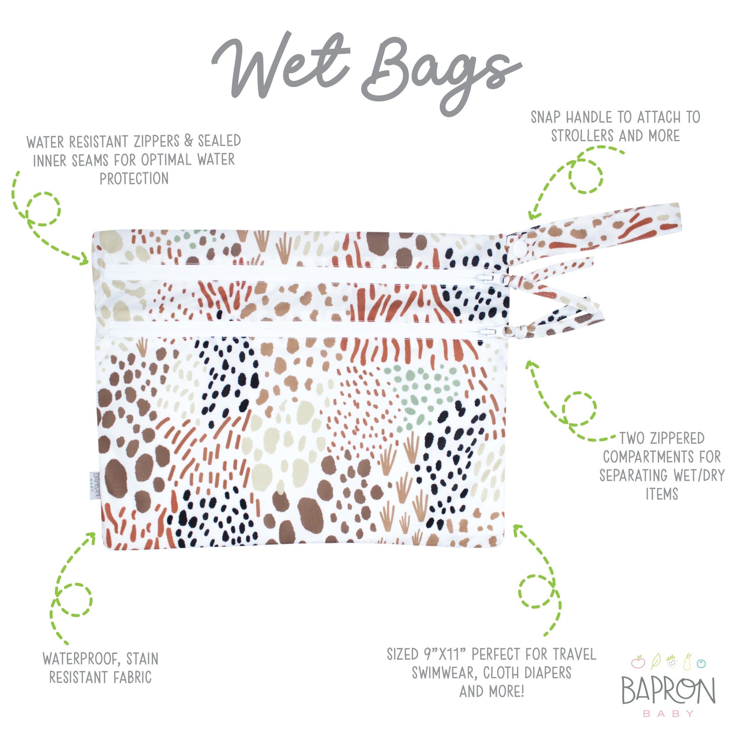 Wild - Waterproof Wet Bag (For Mealtime, On-the-go, And More!)