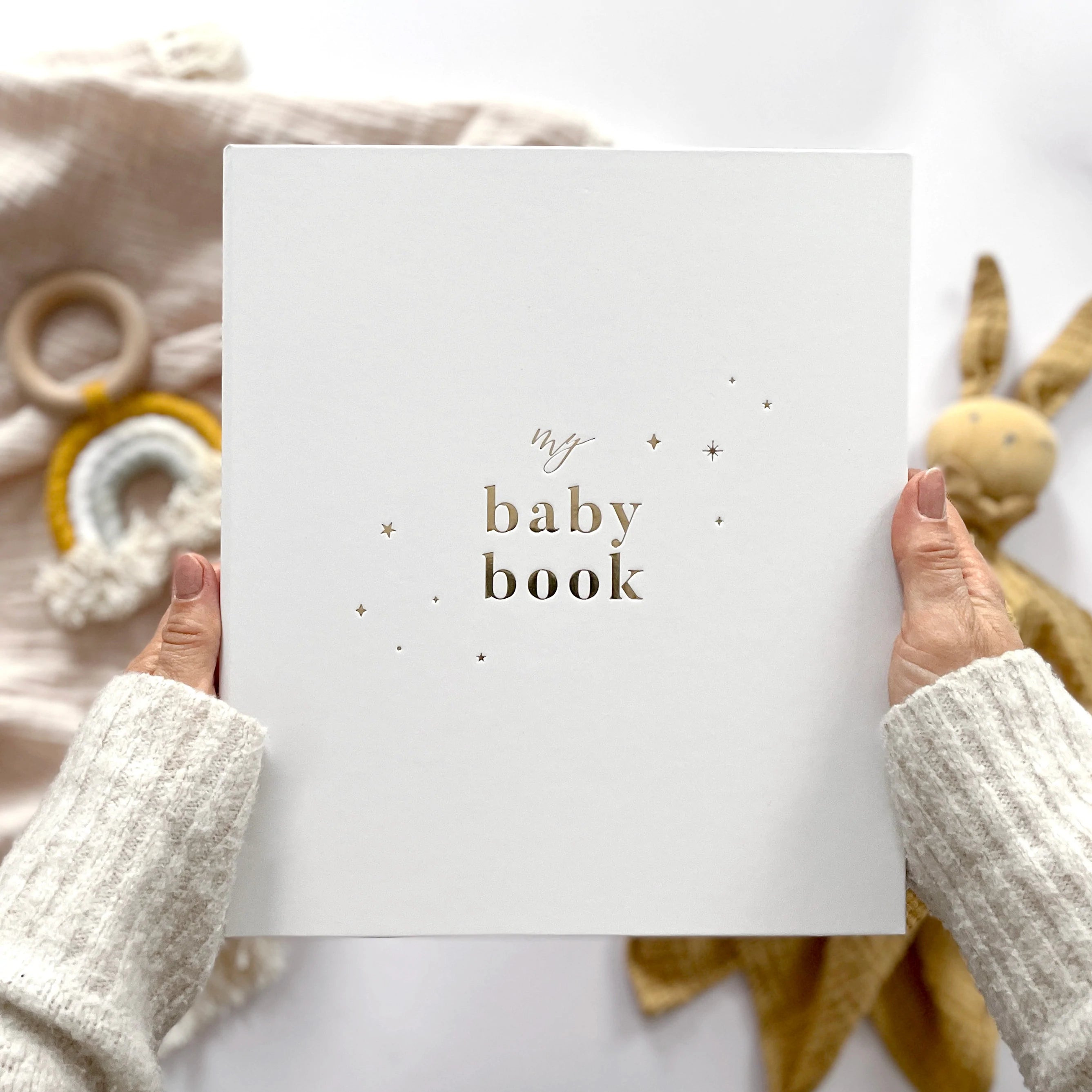 My Baby Book - Baby Memory Book - White