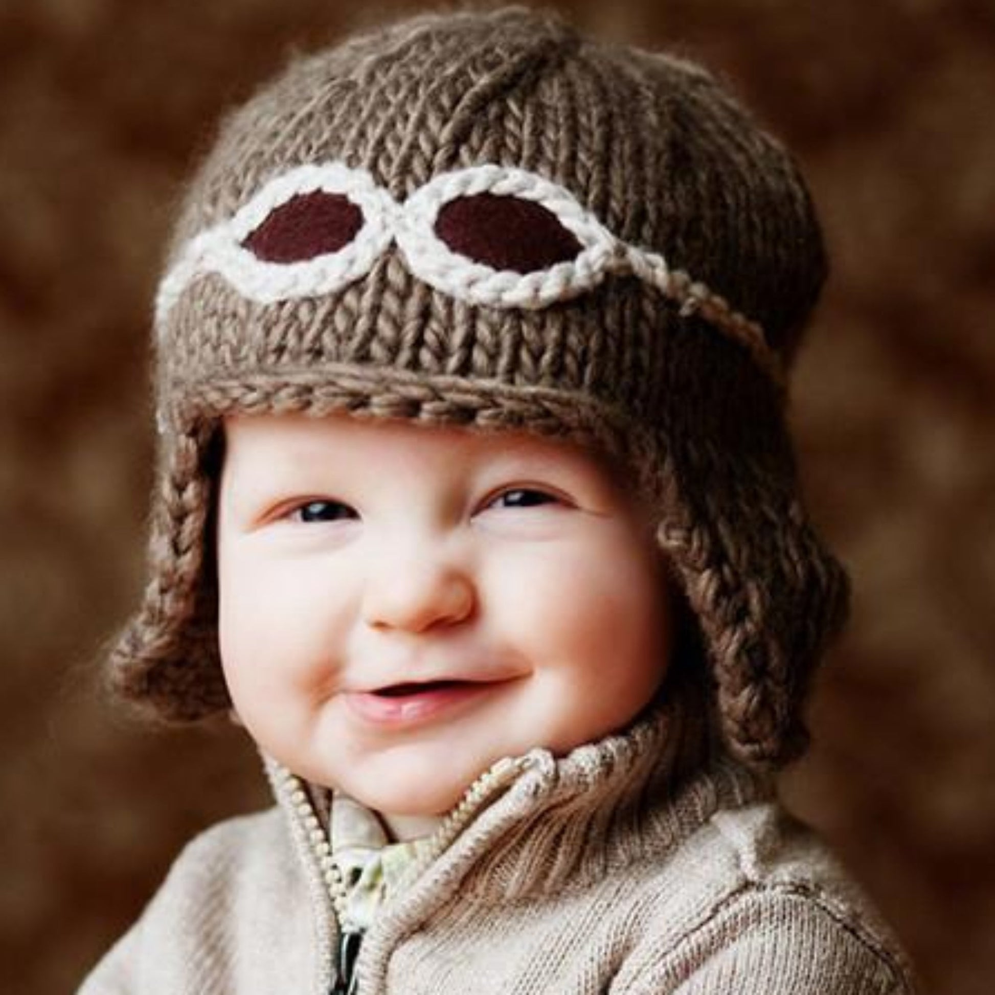 The Blueberry Hill Wilbur Aviator with Goggles Knit Hat