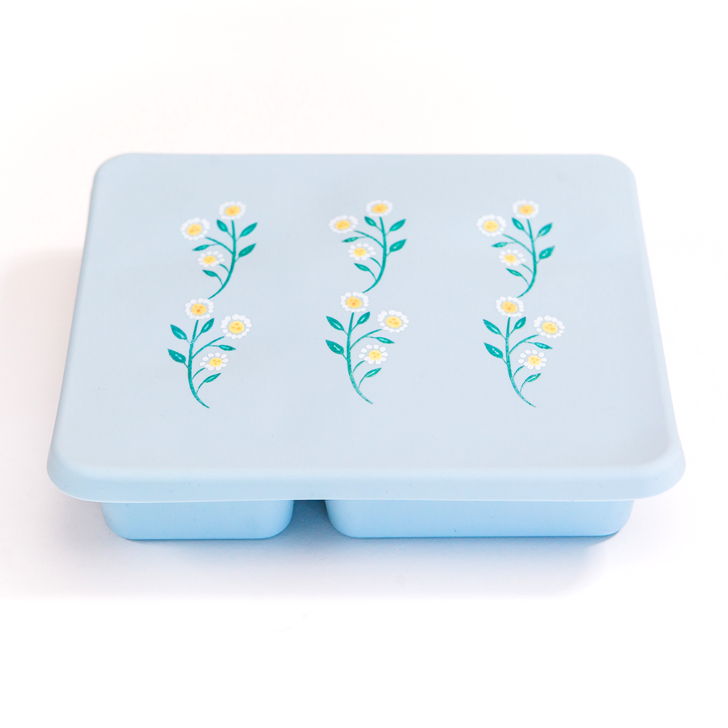 Silicone Bento Box Wildflower Chambray Blue