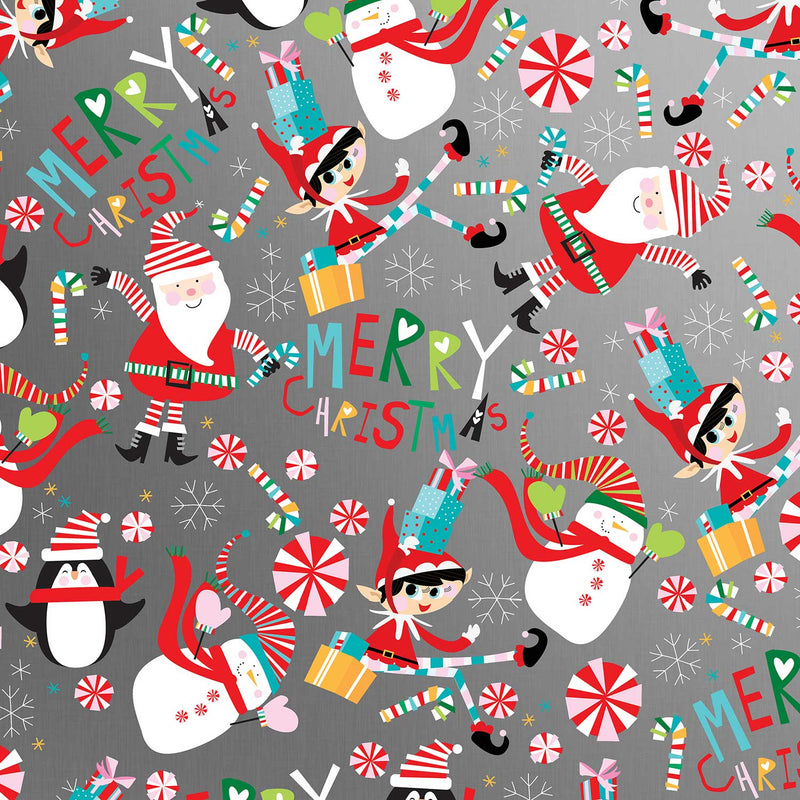 Santa & Snowmen Christmas Gift Wrap Full Ream 833 ft x 24 in
