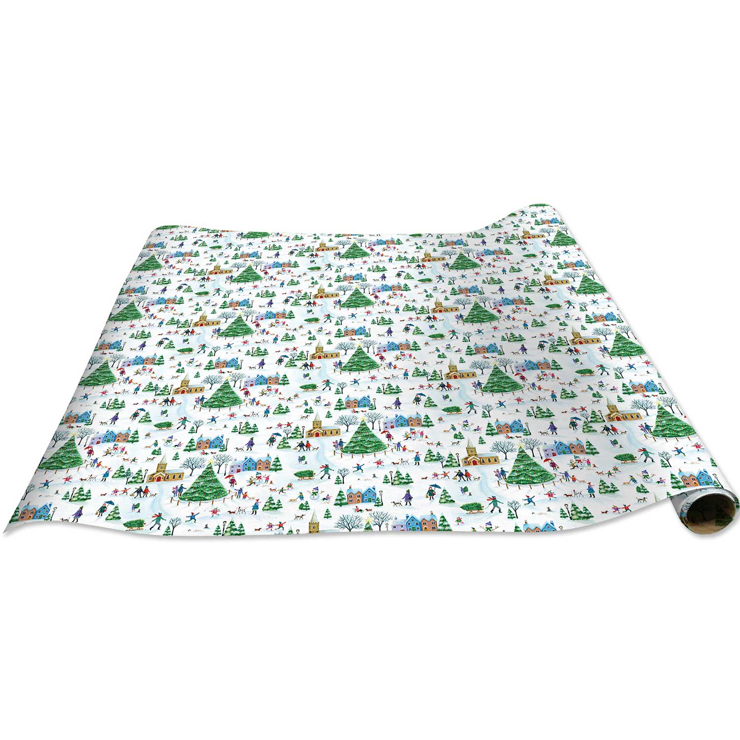 Village Town Christmas Gift Wrap Full Ream 833 ft x 24 in