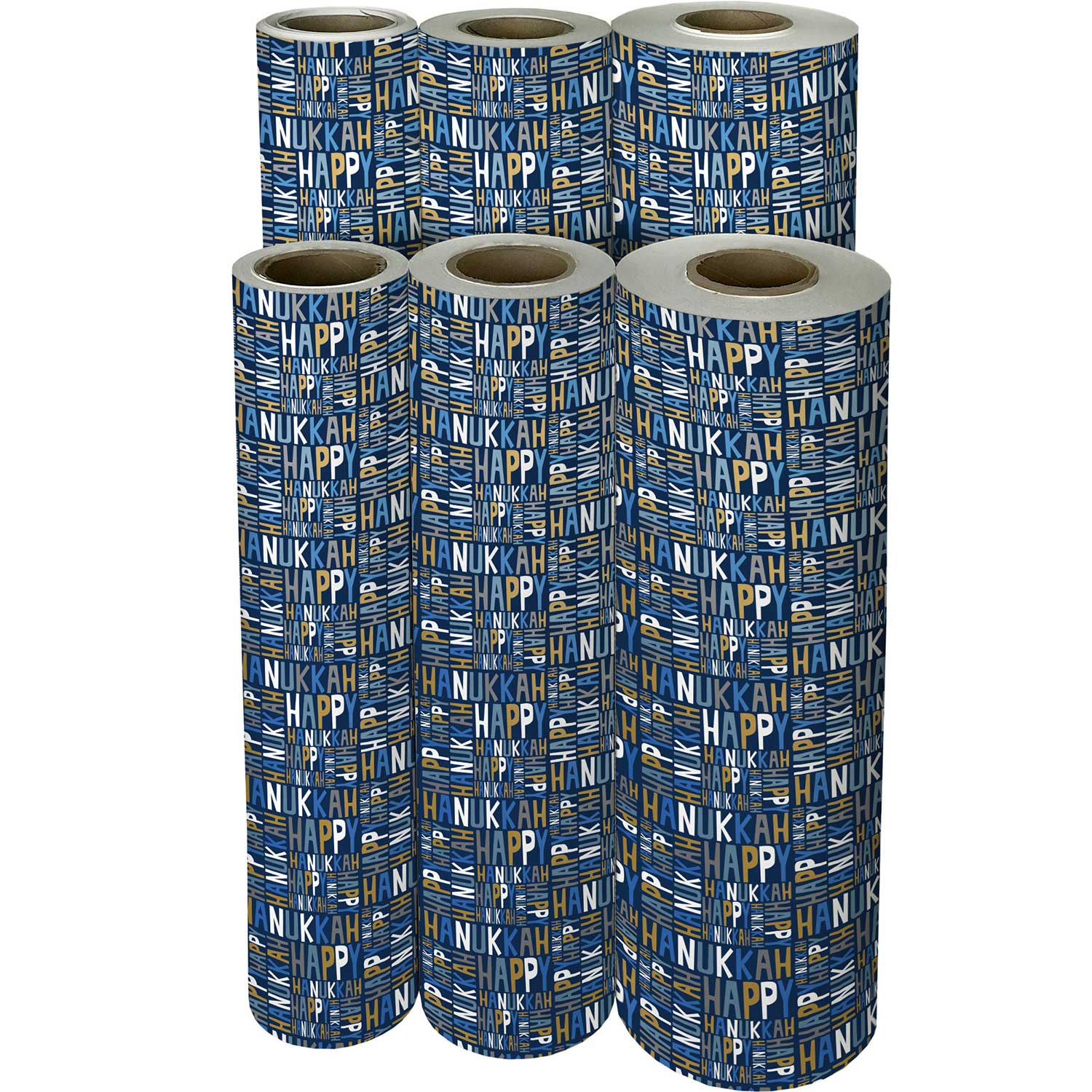 XB671f Hanukkah Greetings Gift Wrapping Paper Reams 