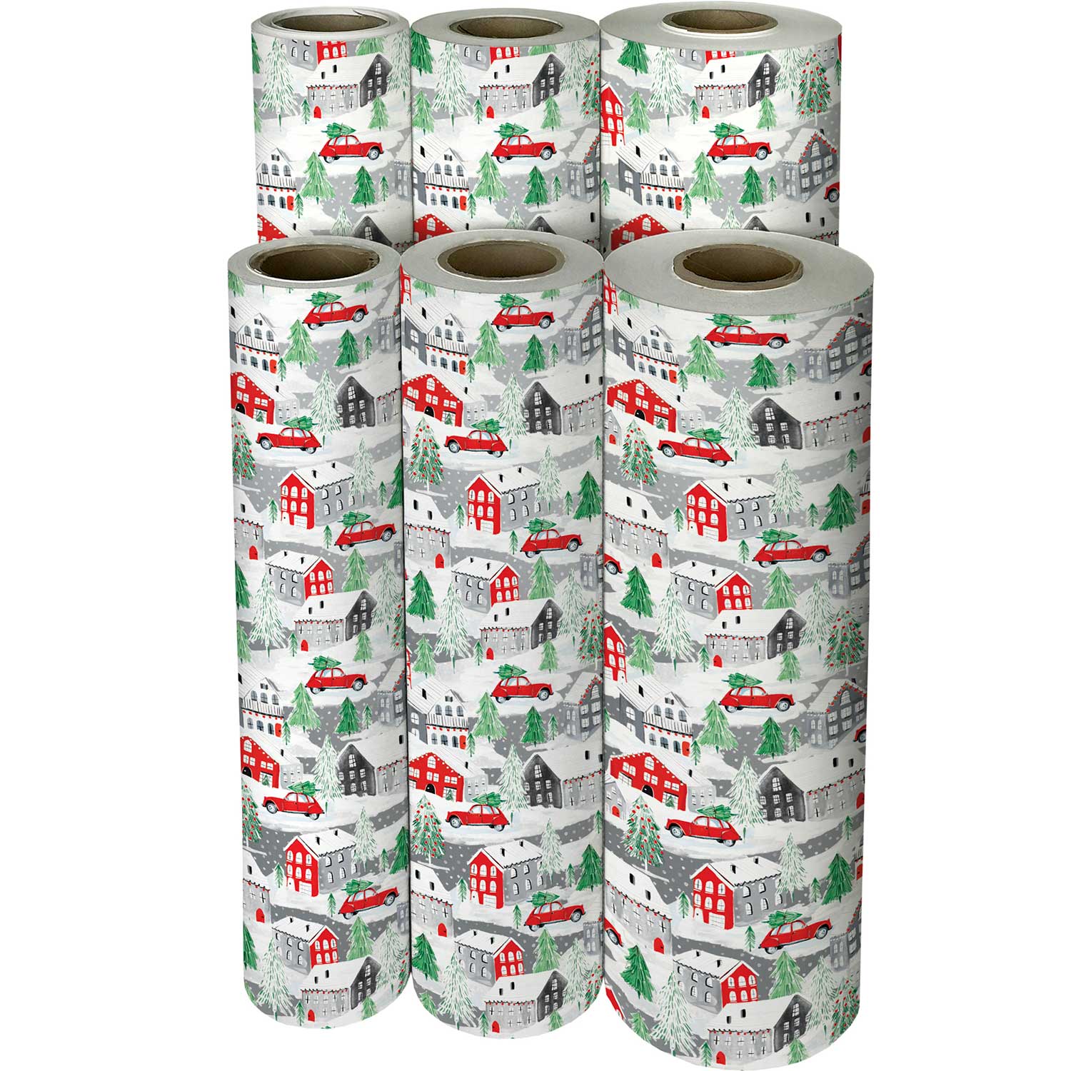 XB756f Christmas Town Gift Wrapping Paper Reams 