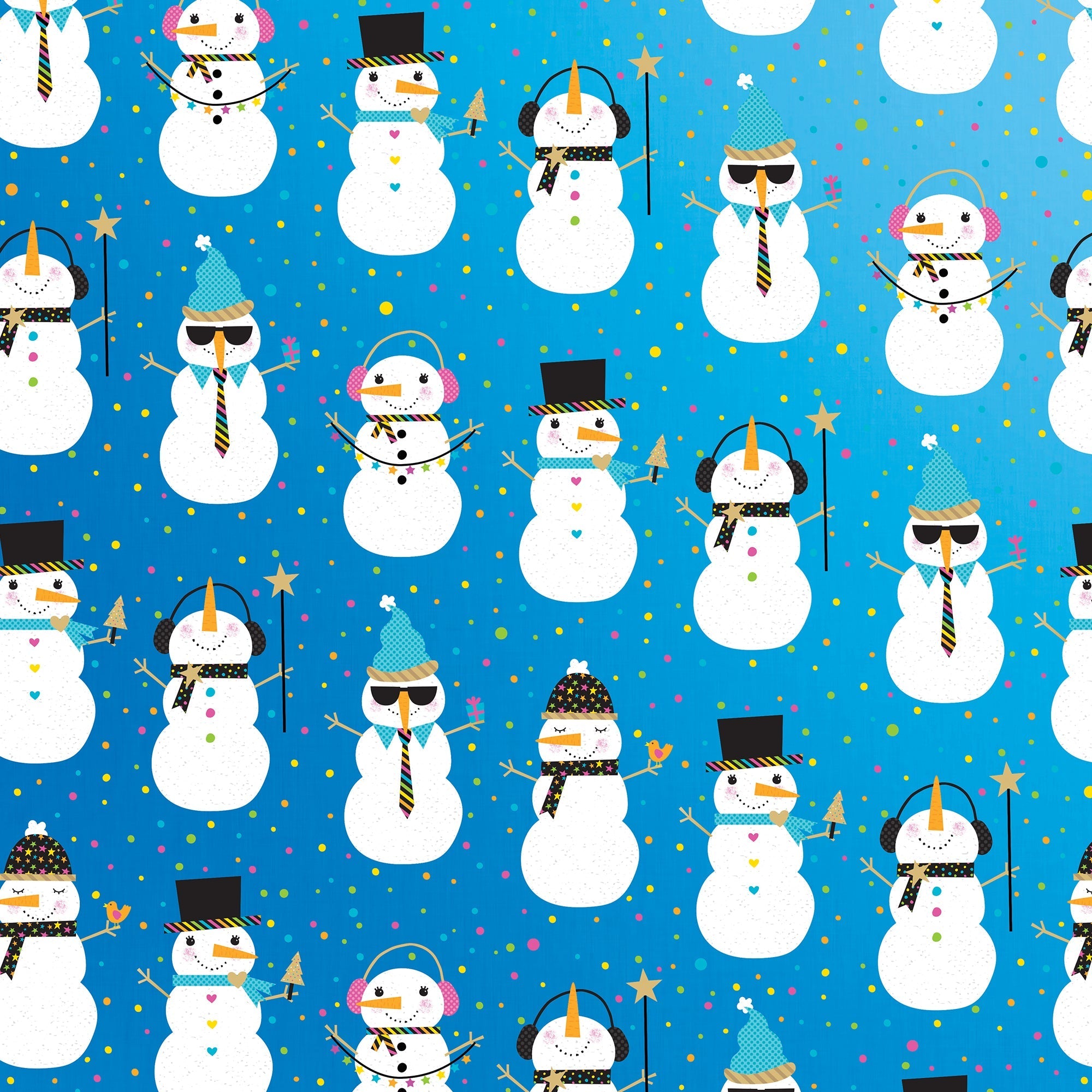 Whimsical Christmas Wrapping Paper Roll Bundle (25 sq ft per roll, 100 total sq ft), 4 Pack