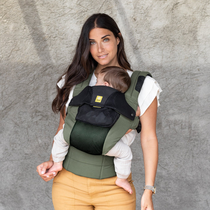 Baby Carrier Newborn To Toddler COMPLETE Airflow DLX in Olive Black