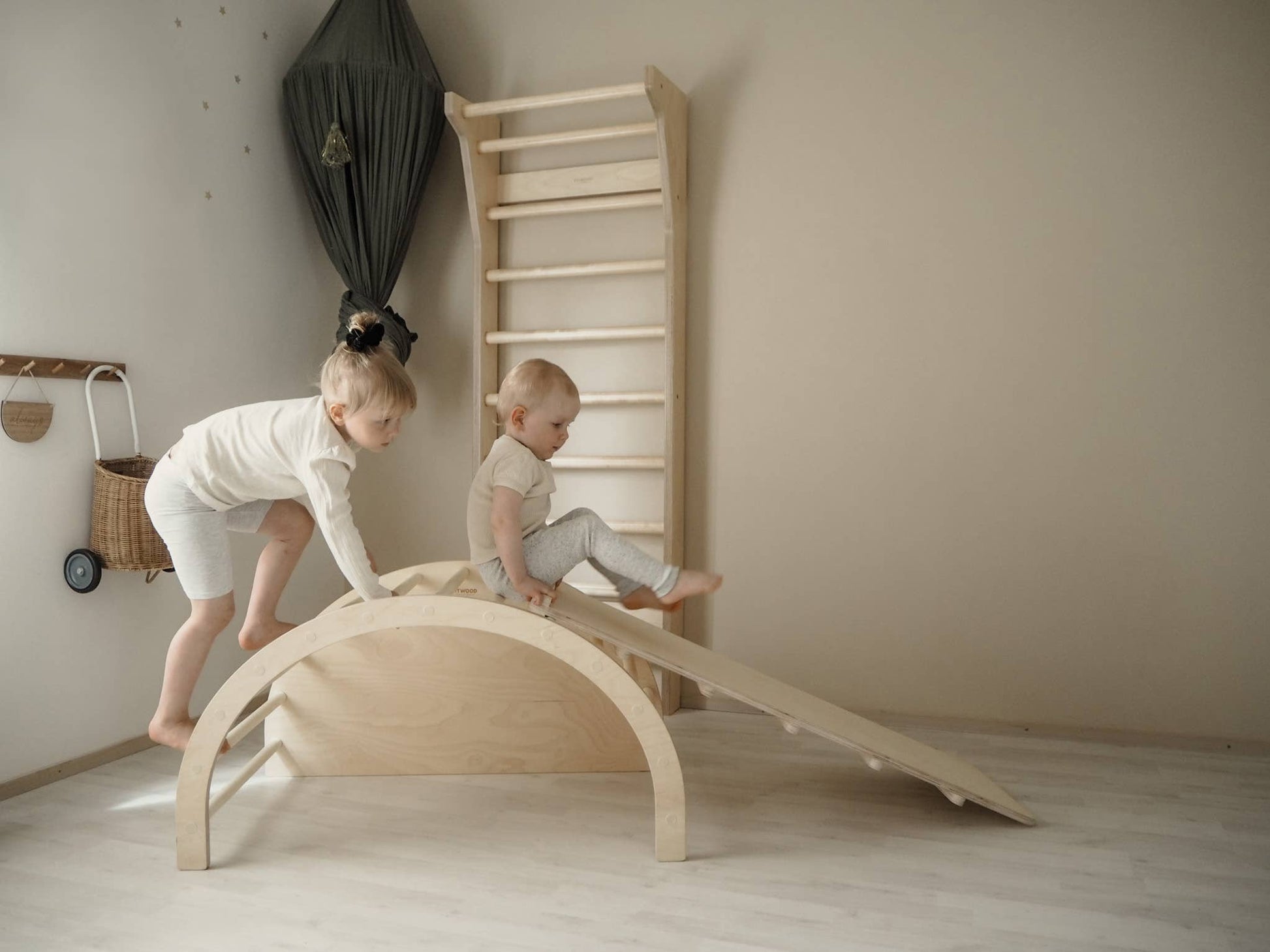 FitWood Luoto Climbing Arch & Rocker Pikler Triangles