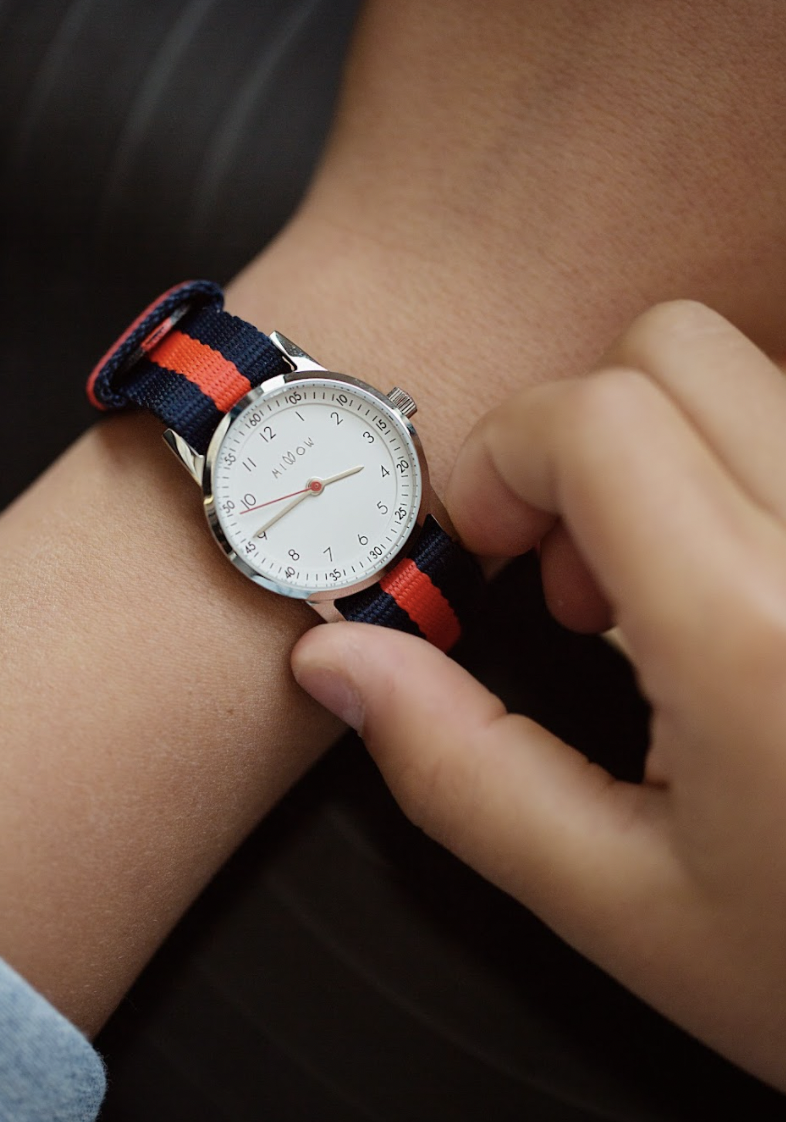 Millow Paris Millow Classic Watch For Children - Red Striped Strap Watche
