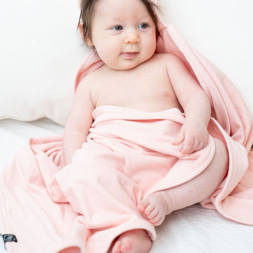 Baby Hooded Towel - Pink Blush