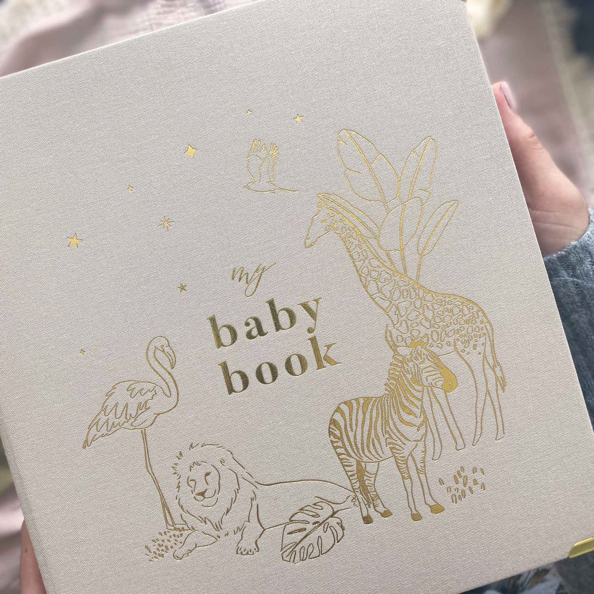 Blush and Gold My Baby Book - Baby Memory Book - Safari