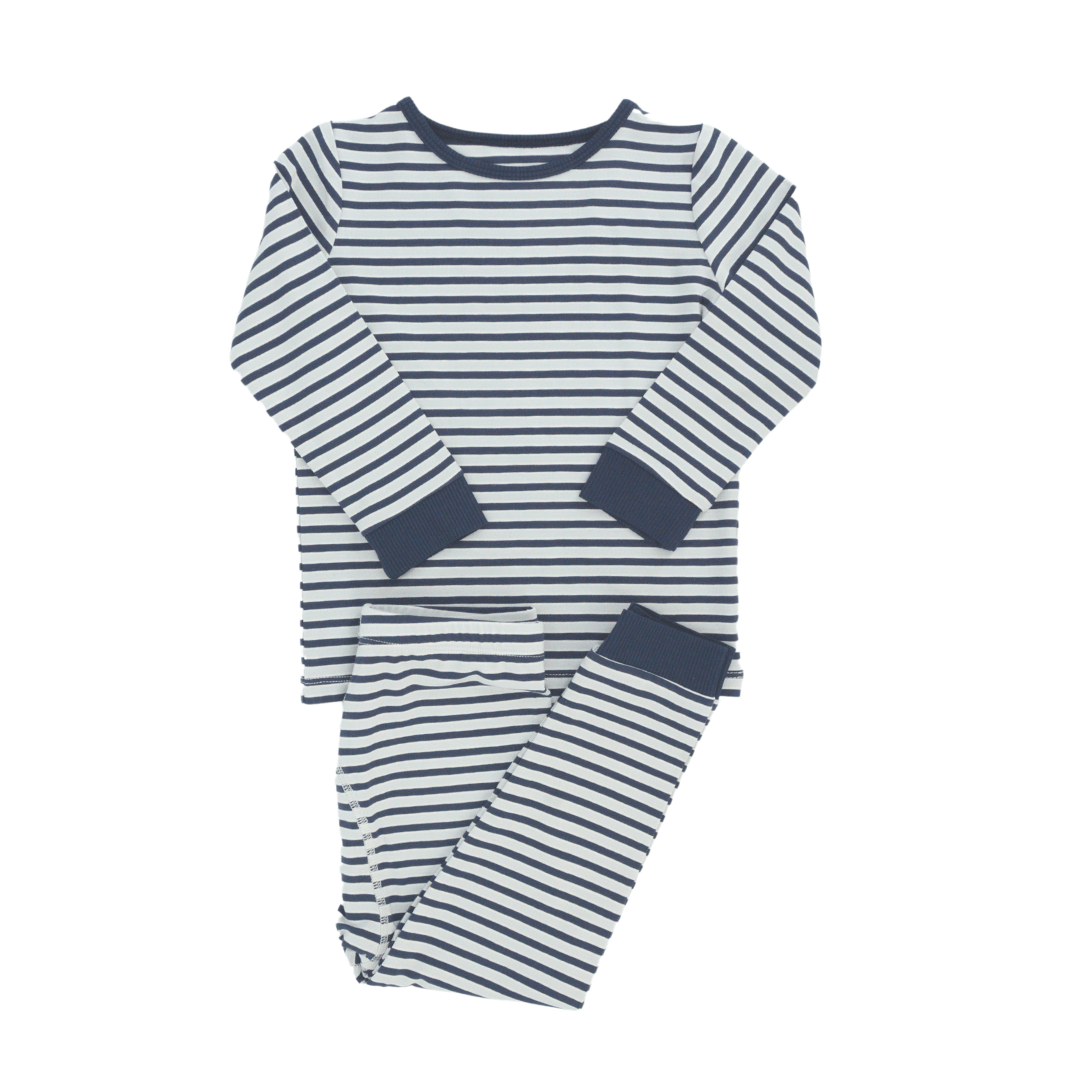 Big Kid Pajama - Navy Stripe