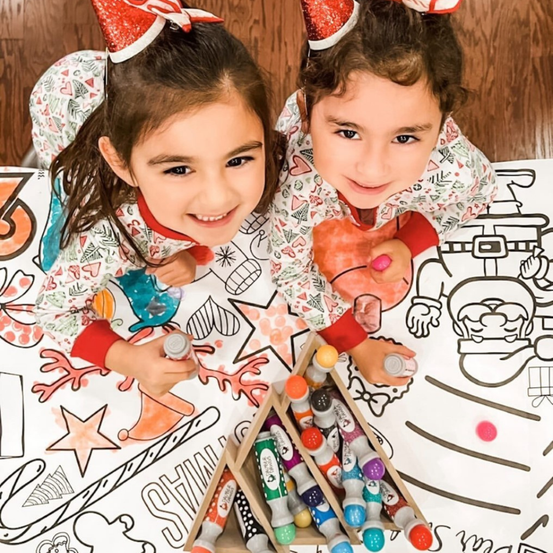 Creative Crayons Workshop Christmas Coloring Table Cover by Creative Crayons Workshop