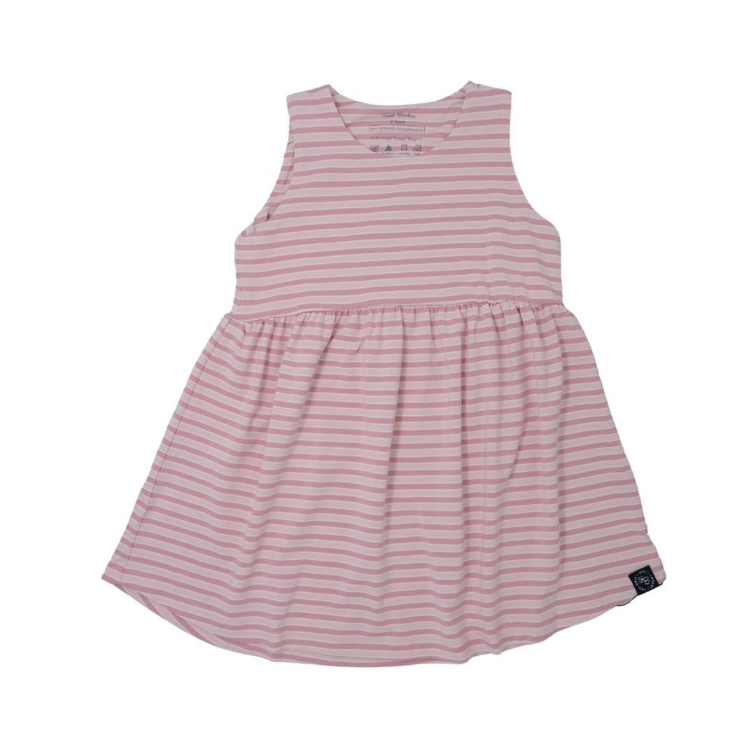 Crescent Moon Dress - Pink Stripes