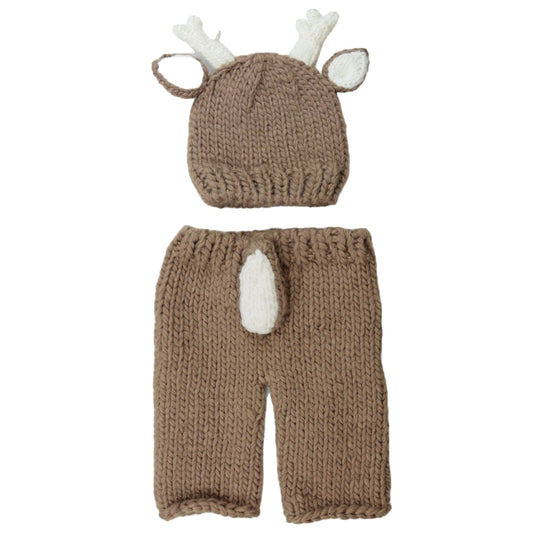 The Blueberry Hill Hartley Deer Newborn Knit Set