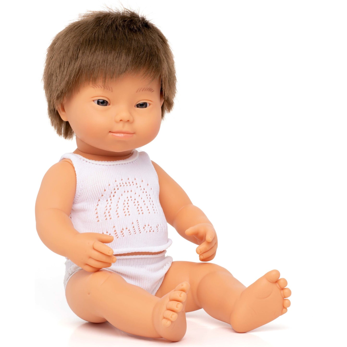Miniland Baby Doll Caucasian Boy with Down Syndrome 15" Dolls