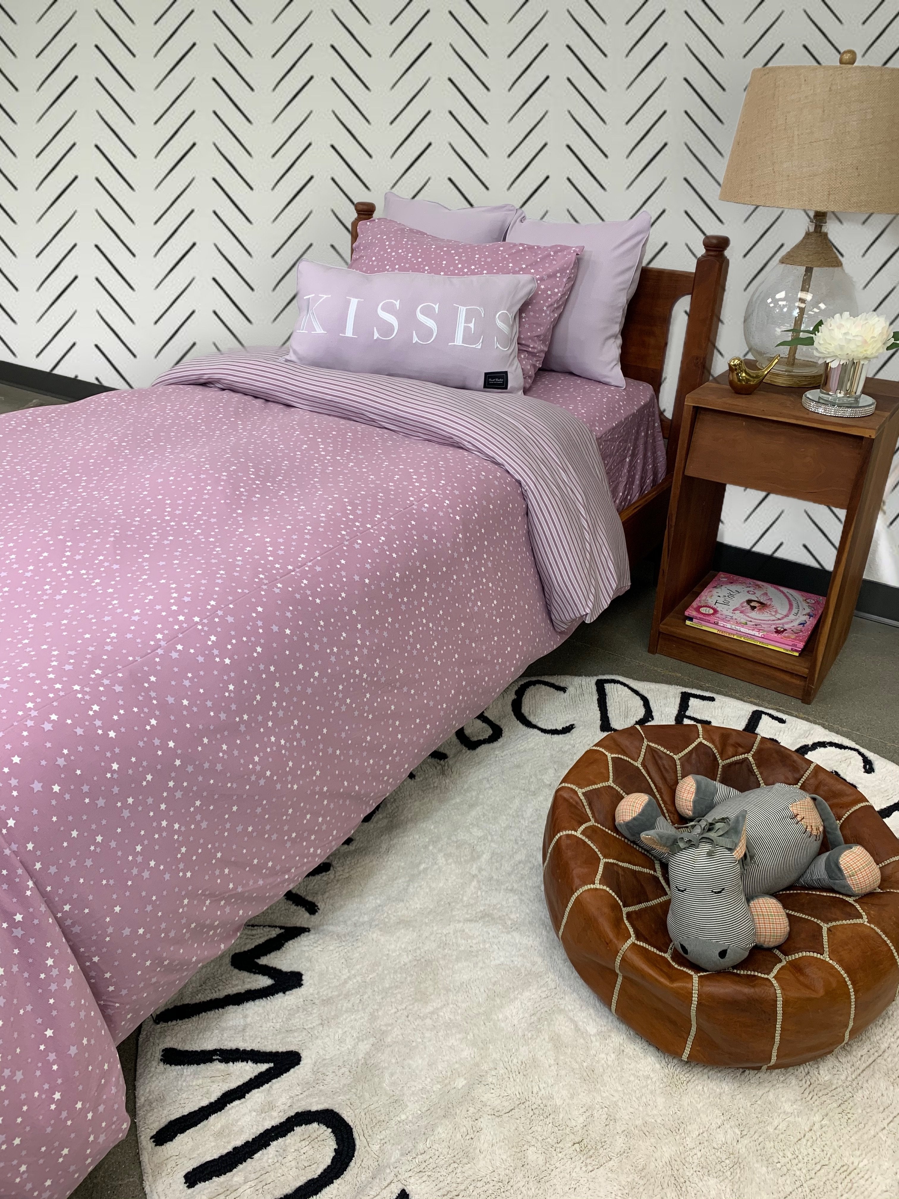 Twin Duvet Cover - Purple Stars