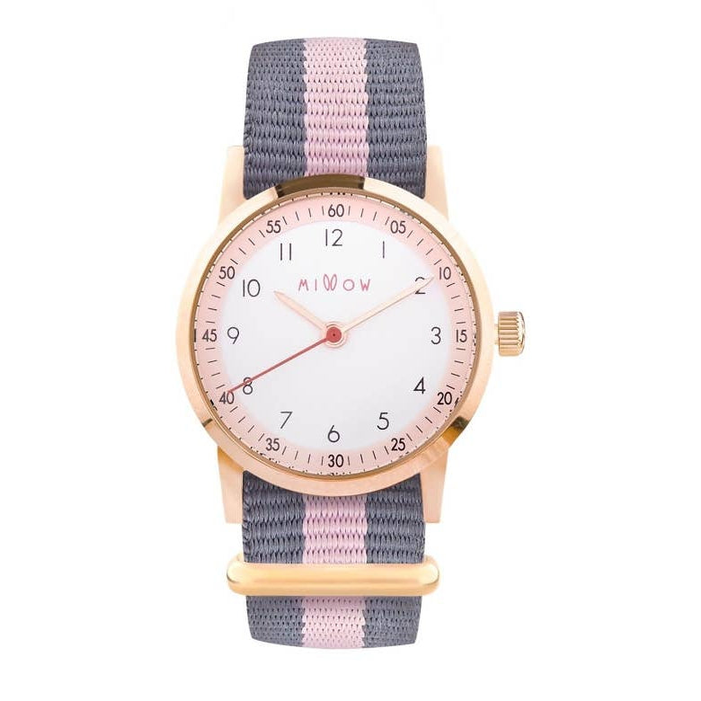Millow Paris Millow Blossom Watch For Children - Pink Striped Strap Watche