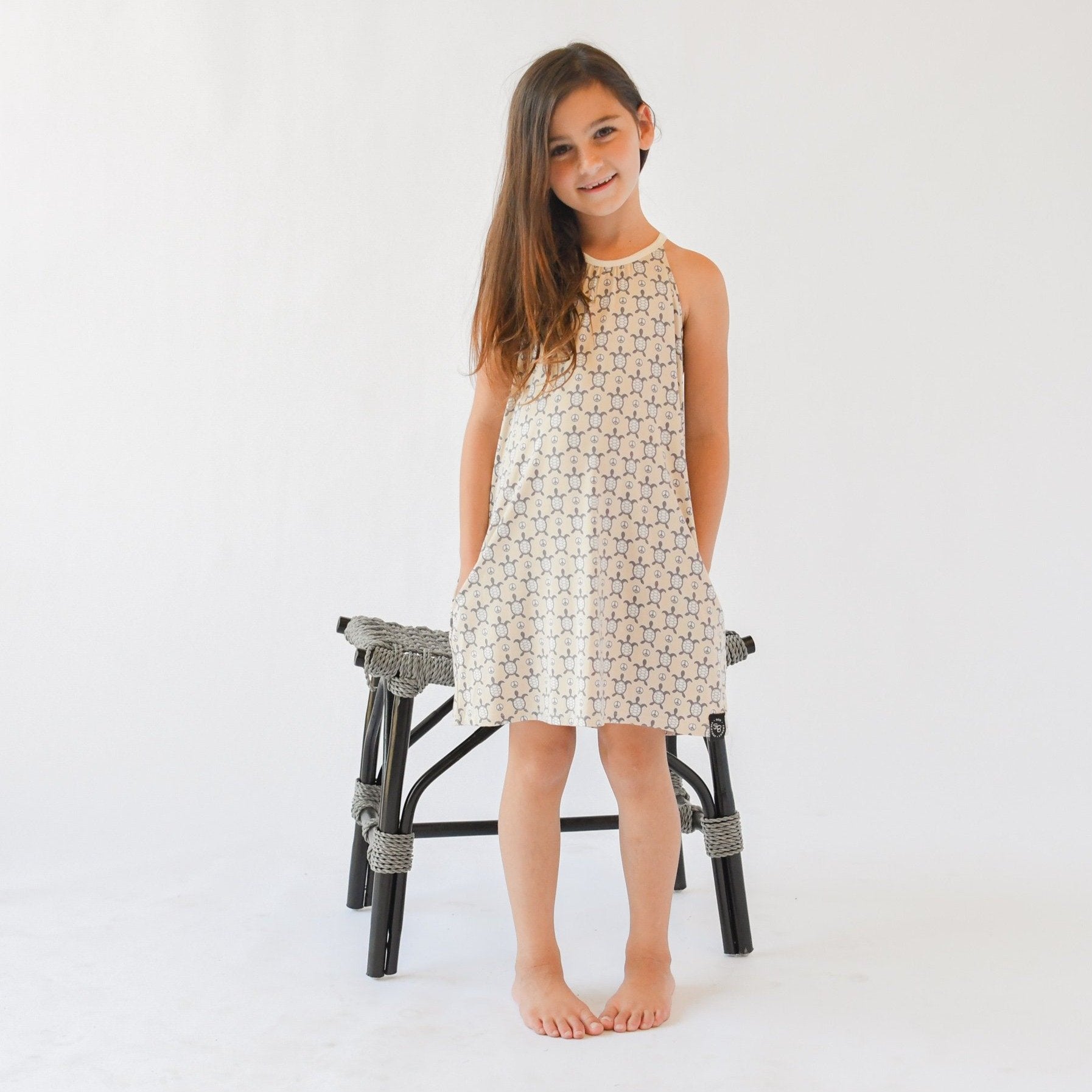 Pillowcase Pocket Dress - Peaceful Turtle