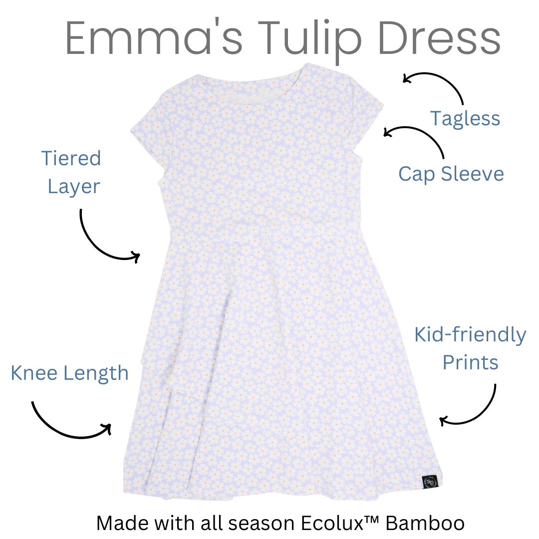 Emma's Tulip Dress - Periwinkle