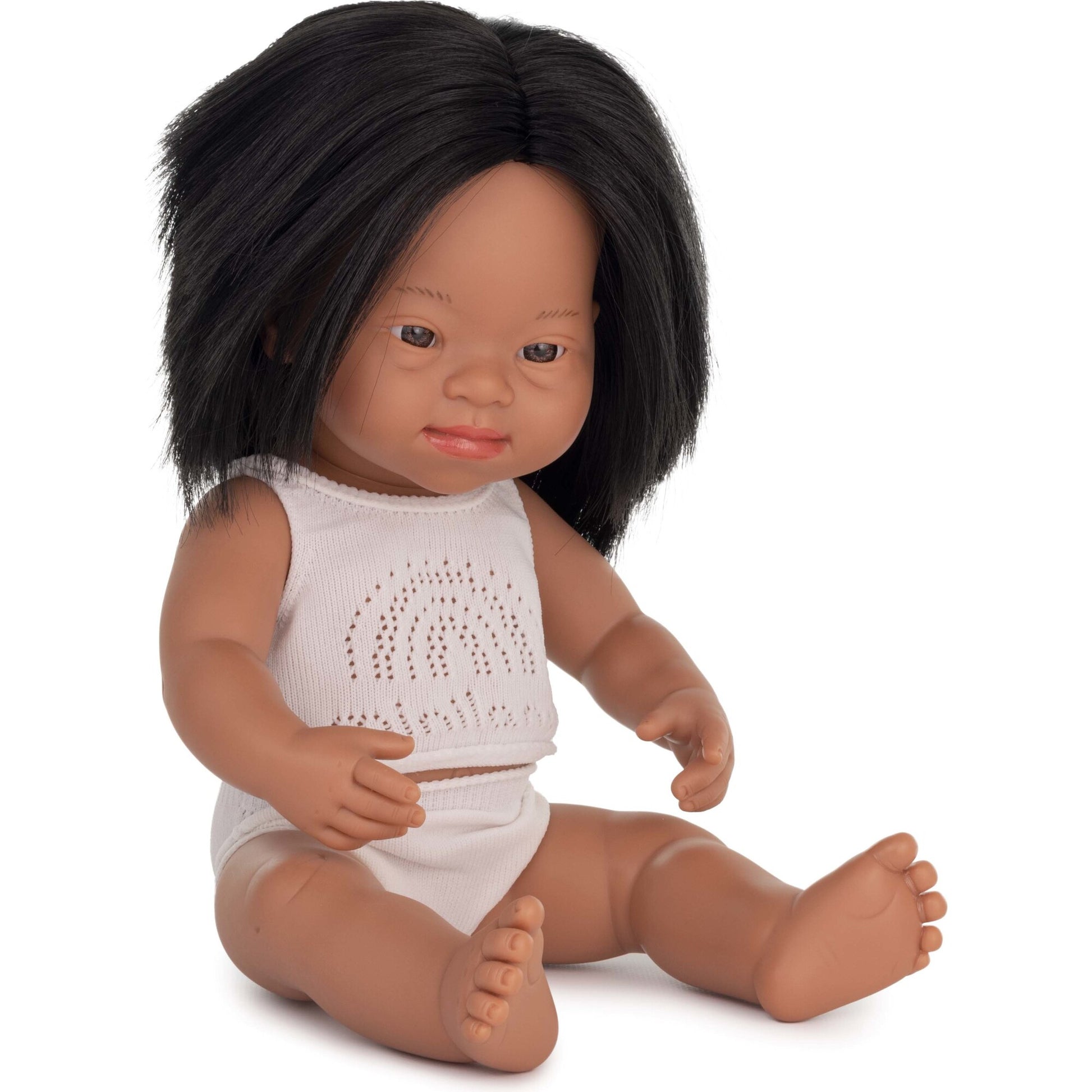 Miniland Baby Doll Hispanic Girl with Down Syndrome 15" Dolls