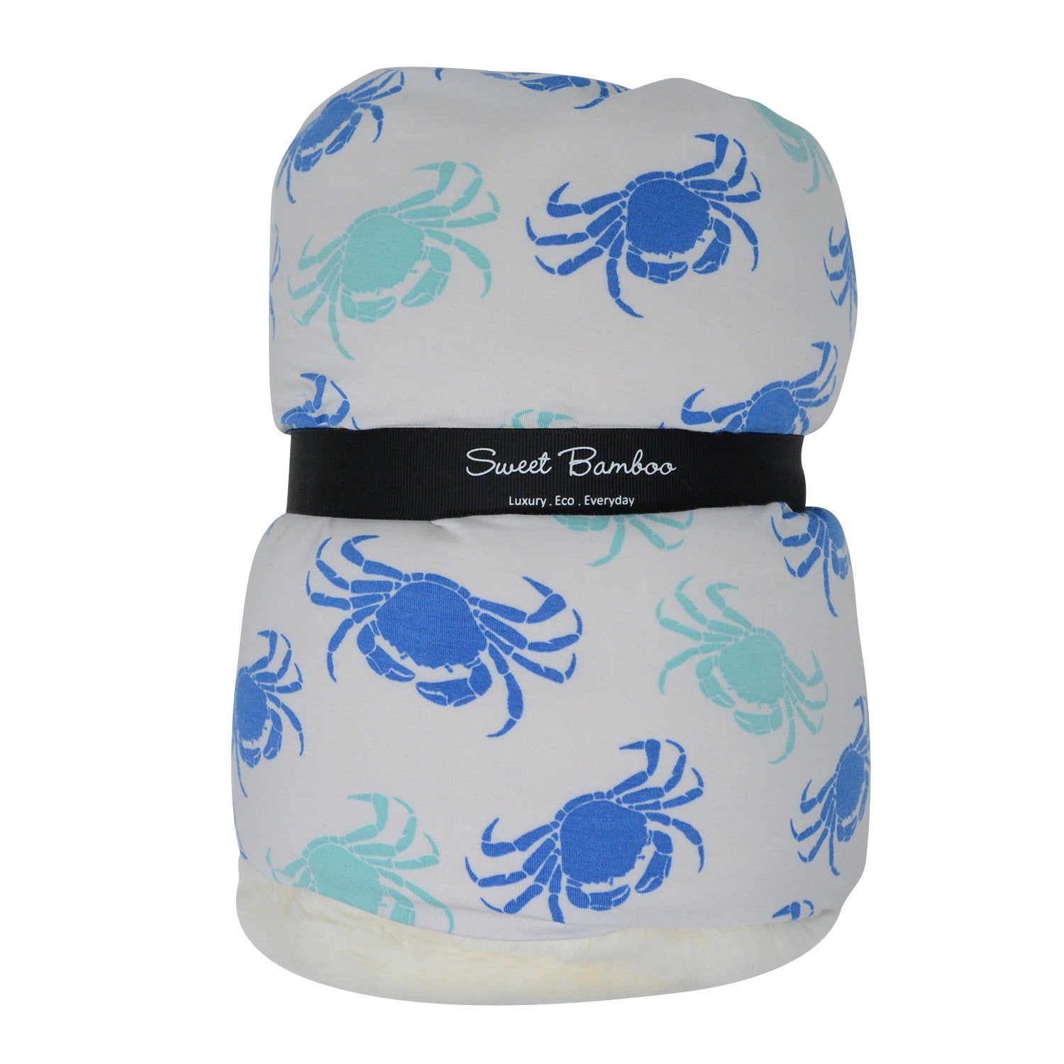 Big Kid Fur Blanket - 60 X 40 - Blue Crabs