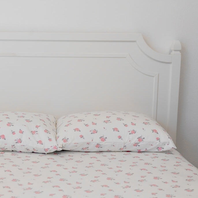 Flat Sheet Twin - Roses White