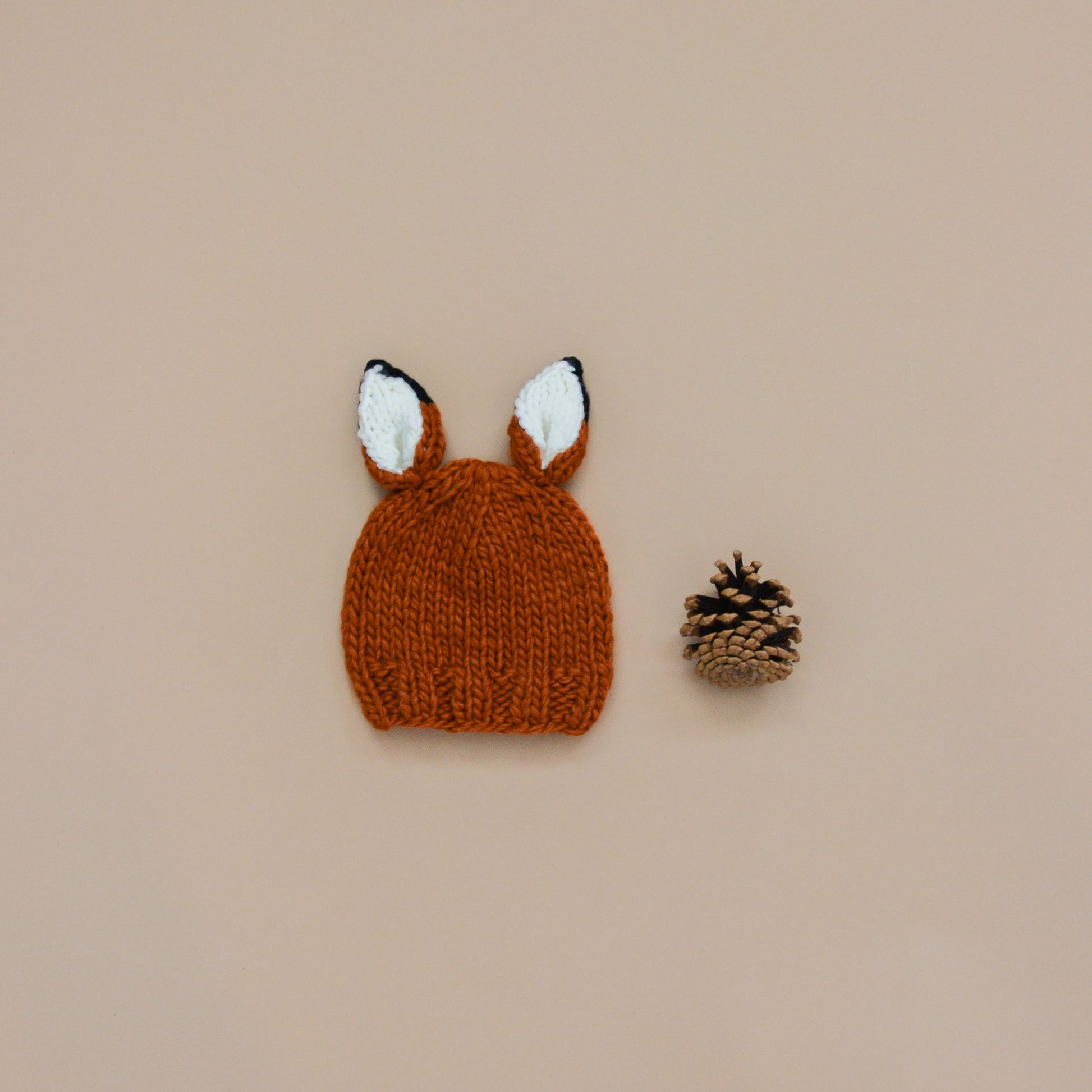 The Blueberry Hill Rusty Fox Knit Hat, Cinnamon