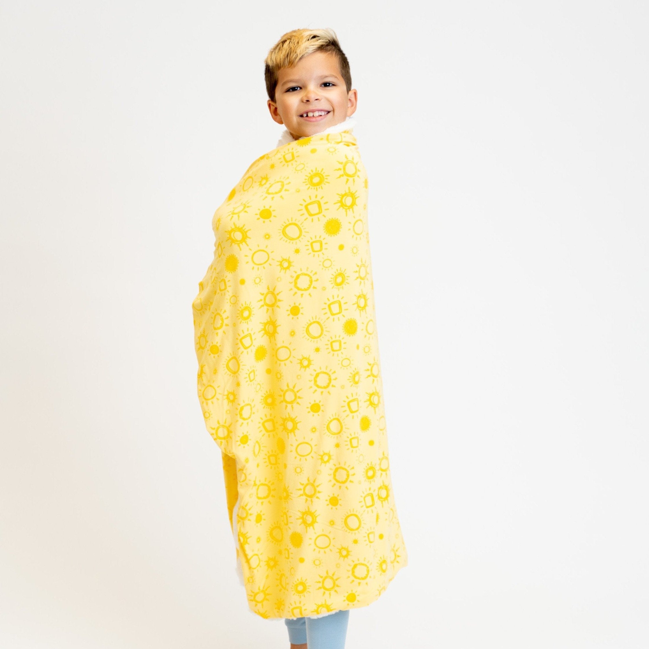 Big Kid Fur Blanket - 42 X 42 - Sunshine Yellow