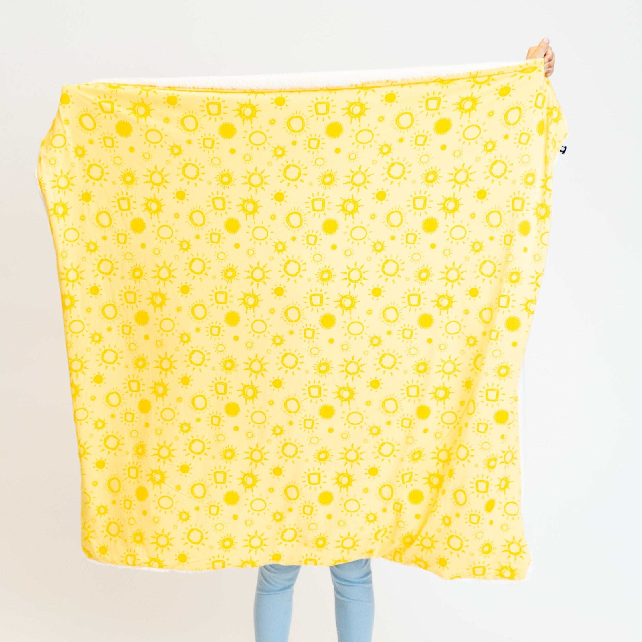 Big Kid Fur Blanket - 42 X 42 - Sunshine Yellow