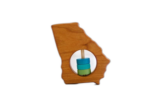 Georgia State Wooden Baby Rattle™