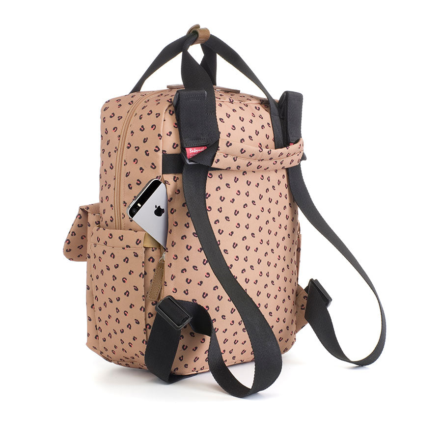 Georgi Eco Convertible Backpack Caramel Leopard