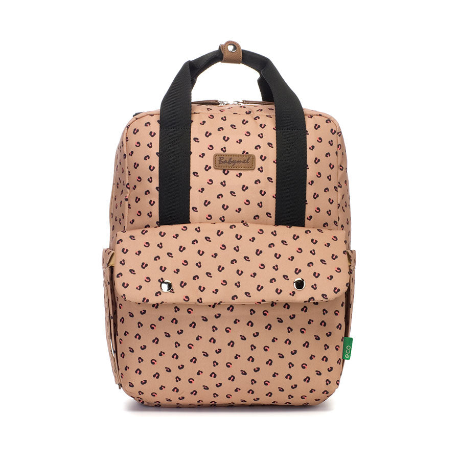 Georgi Eco Convertible Backpack Caramel Leopard