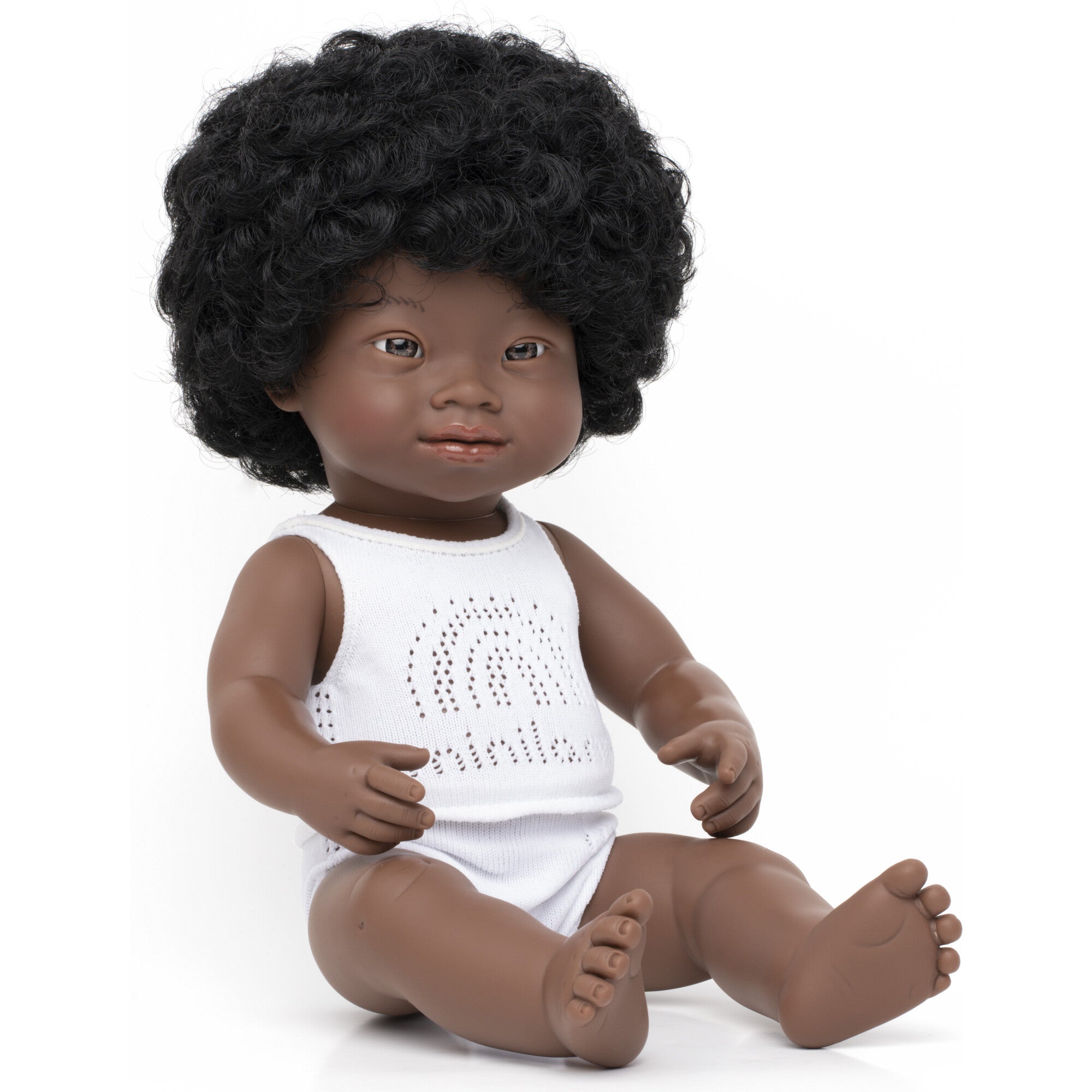 Miniland Baby Doll African Girl with Down Syndrome 15" Dolls