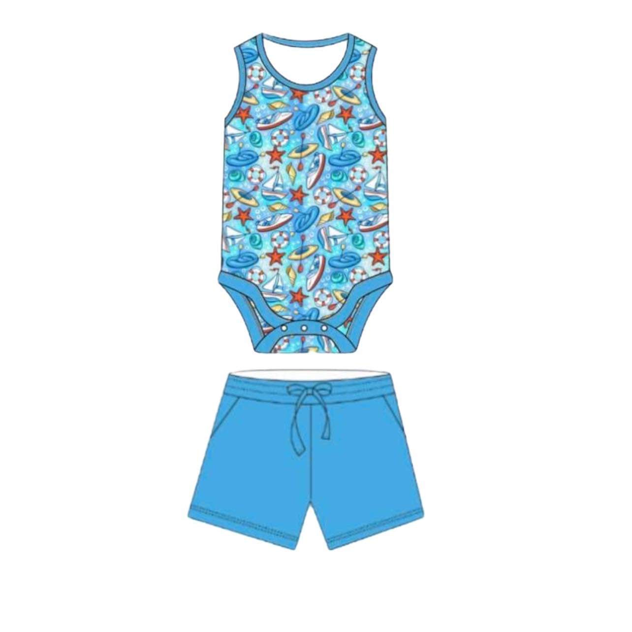 Boats & Bros Bodysuit Tank & Short Set