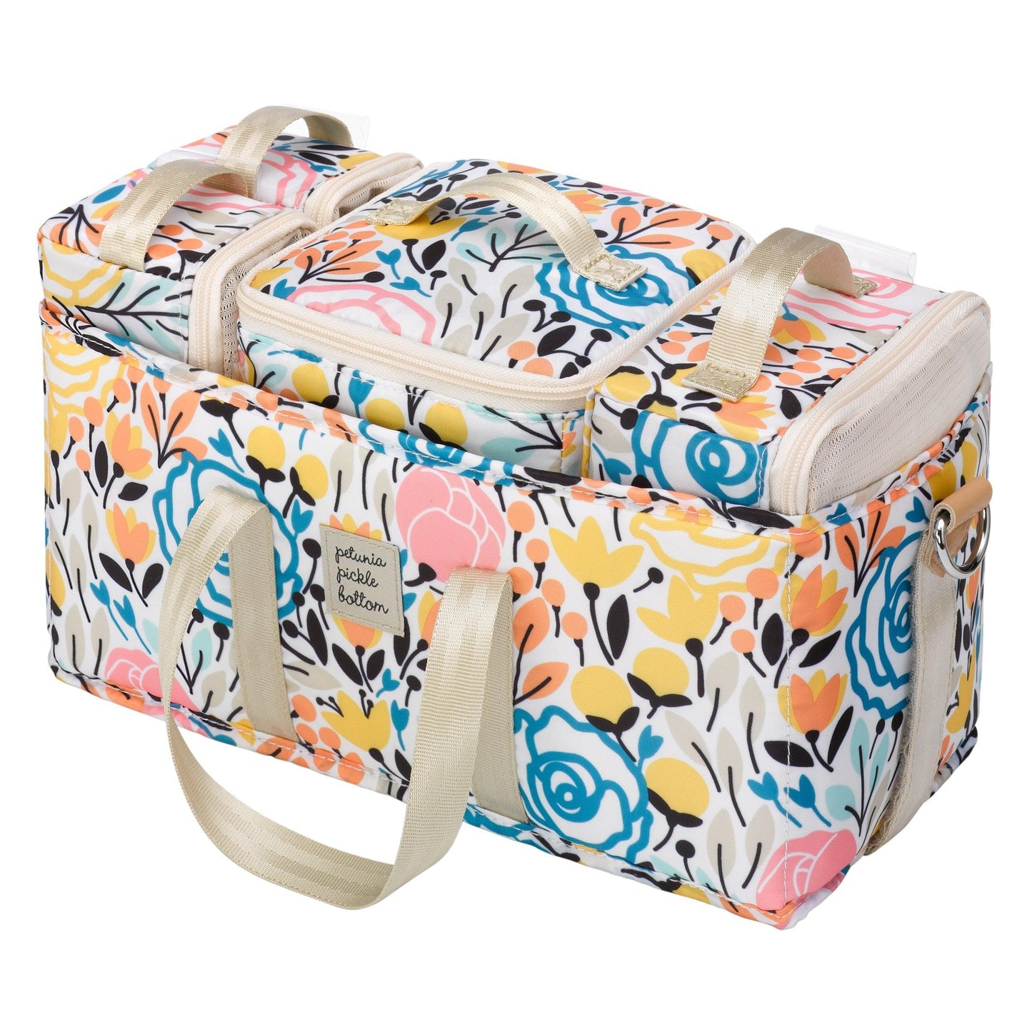 Petunia Pickle Bottom Inter-Mix System Deluxe Kit in Happy Meadow Diaper Caddie