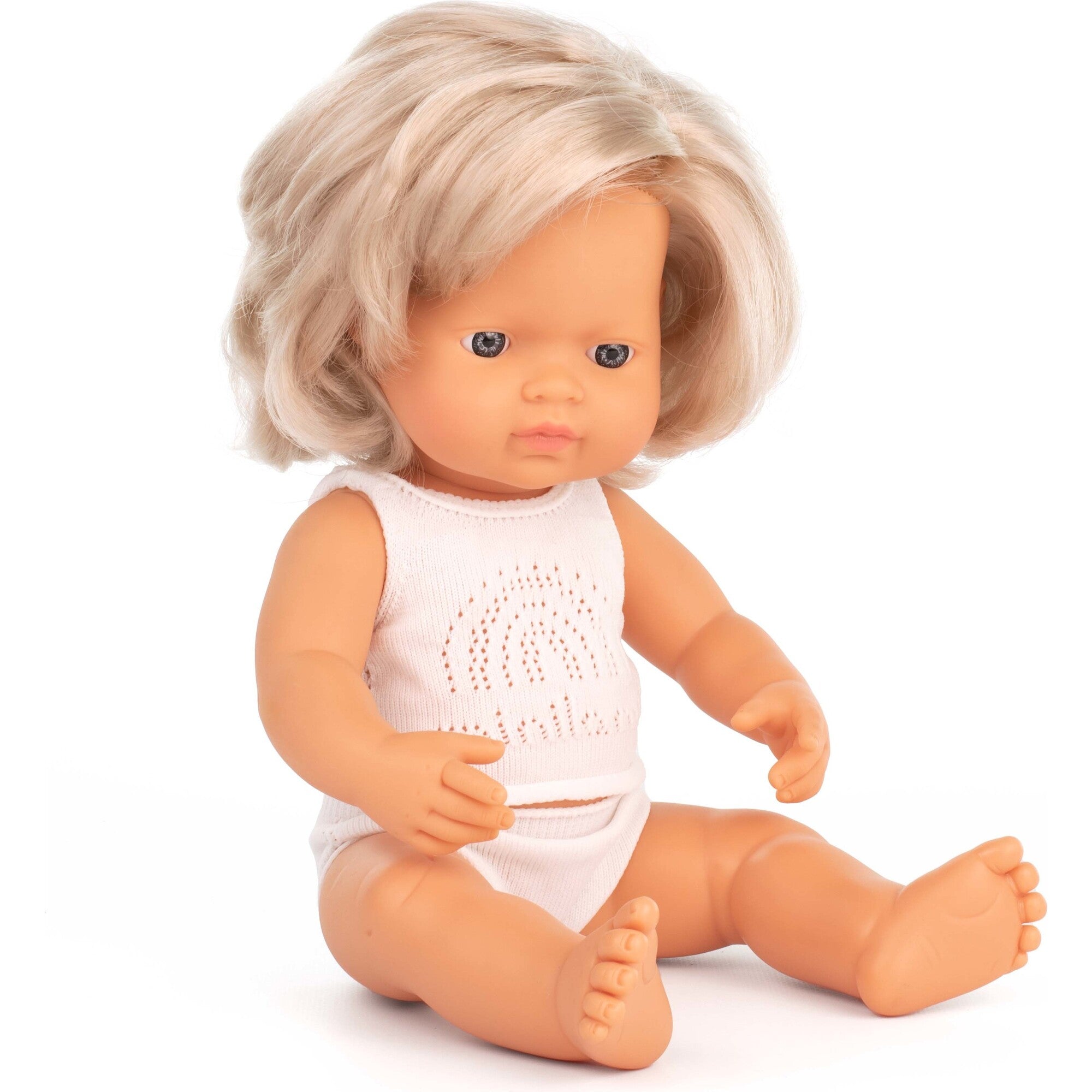 Miniland Baby Doll Caucasian Blond Girl 15" Dolls