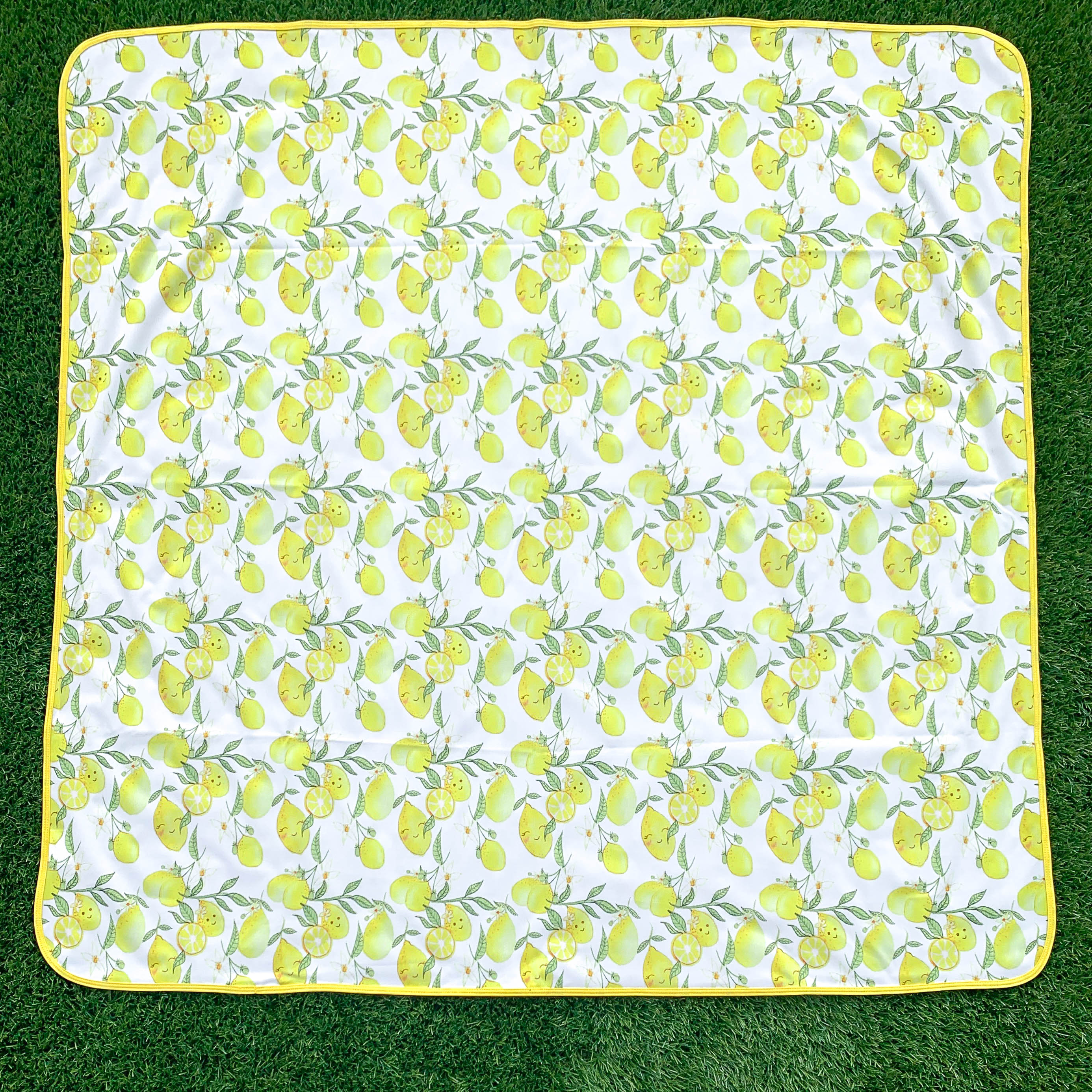 Fresh Lemon Splash Mat - A Waterproof Catch-All For Highchair Spills And More!