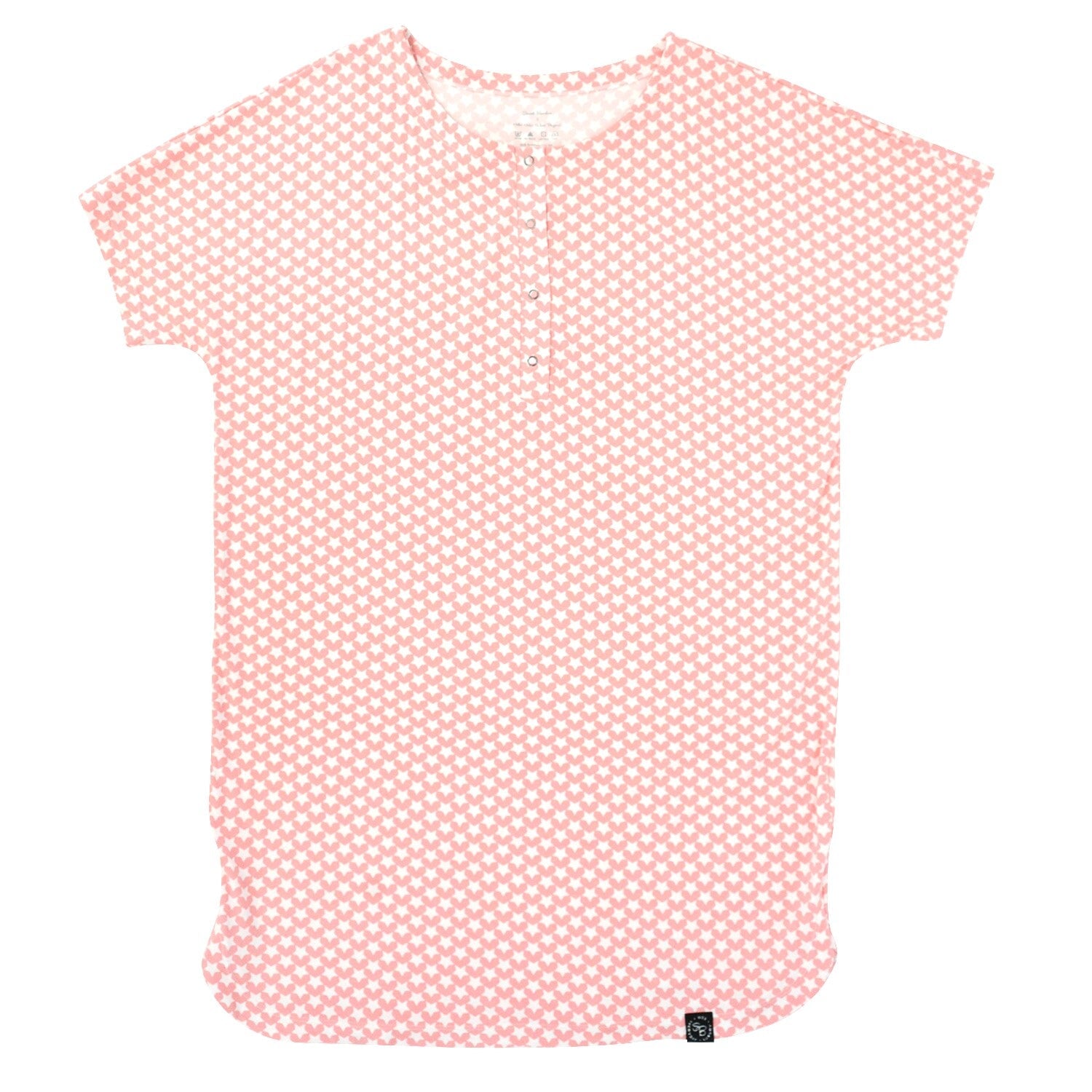 Mommy's Sleep Shirt - Hearts and Stars Pink