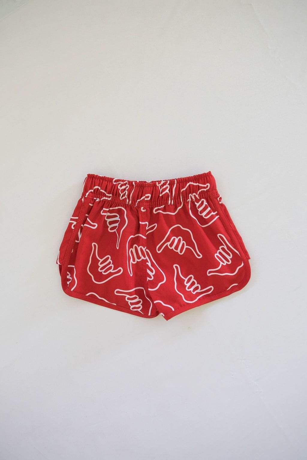 Kid’s Boardie Watershorts In Red Shaka